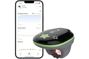 ViATOM Pediatric Oxygen Monitor Continuously Track Children's Blood Oxygen Levels With Audio Reminder In App And Device