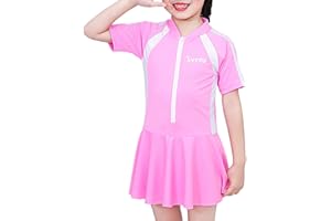 NautySaurs Mädchen Badeanzug Kleinkind Kinder Einteiler Badeanzug Kinder Bademode mit Rüschen Rock