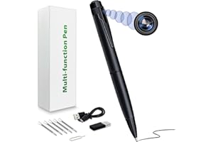 ZUNHAI Cámaras Espía Oculta Mini HD 1080P 32GB Bolígrafo de cámara de niñera Grabadora de Audio y Video con Detección de Movi