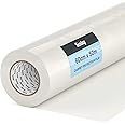 Carpet Protector Roll - Self Adhesive Carpet Protection Film - 50m x 60cm Sticky Clear Plastic Carpet Stair Hard Floor Cover - Heavy Duty Puncture Resistant & Waterproof Protective Floor Covering
