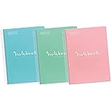 Miquelrius Confezione Di 3 Quaderni A4 A Quadretti, Emotions, Pastello