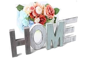 Loopunk - Écrit de Design à la maison, Lettres en Bois Décoratives, Signe Artisanat Rustique Vintage, Grande Lettre Debout pour Mariage Salon Chambre Photo de Fond