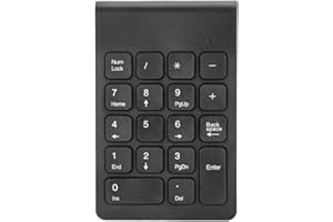 Archuu Teclado numérico inalámbrico, 2.4G Teclado numérico inalámbrico Ergonómico Mini USB USB Contabilidad financiera Teclado numérico con Nano Receptor para computadora portátil, computadora(Negro)