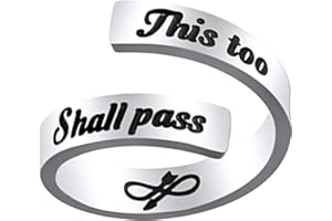 Kucheed Anillos Ajustables para Mujeres/Hombres, Anillo Inspirador de Joyería grabado I am Enough,Anillo Espiral de Acero Inoxidable con Espiral, Regalos de Graduación de Cumpleaños