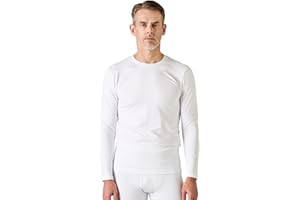 LAPASA Camiseta Termica Hombre Manga Larga Cuello Redondo Ropa Interior de Invierno Top Thermal Ligero/Cálido/Extra Cálido M09/M26/M55