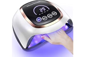 NAXBEY LED UV Nail Lamp,168W Gel Nail Lamp with 7.5 Inch Large LCD Touch Screen/4 Timer Setting/Auto Sensor,Professional Nail Dryer DIY Tools for Beginners Home Salon Use