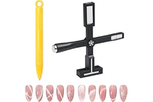 jatimdotin Nail Art Herramientas, 5 en 1 Multi-Función con Juego de Imánes de Uñas, Efecto de Ojo de Gato DIY Nail Art Herramientas, Manicura Regalo Para