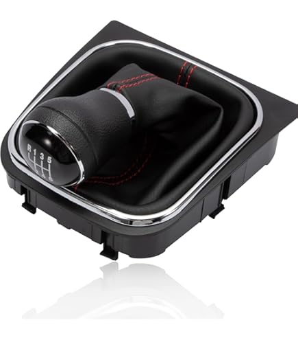 Soufflet De Levier De Vitesse En Cuir Véritable L&P A0025 | Pour VW Golf 2/3, Passat, Polo, Etc. (1980-2001) - Couture Grise