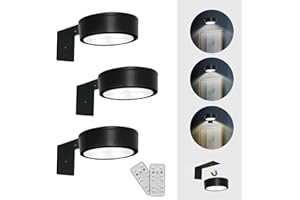 ARIXINKS 3PACK Bild Licht mit Fernbedienung - LED Kunstanzeige Batterie betrieben, Malerei Beleuchtung mit 3 Beleuchtungsfarben & Dimmbar für Kunst, Bilder, Dartboard, Fotorahmen und Portrait an der Wand