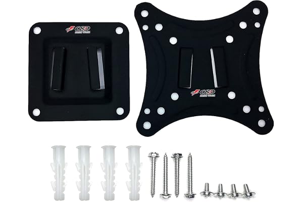 HOJI Universal Fixed Wall Mount Bracket Fit Most 14-26 Inches VESA Upto 100x100 Support Upto 15Kgs/33lbs for Monitor/LCD/OLED/QLED/LED/Plasma Pack of 1 (Made in India)