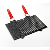 Lava D&ouml;k&uuml;m Mangal Izgarası &Ccedil;ift Silikon Kulplu 25X40 Cm