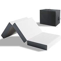 IULULU 4-inch Tri Folding Memory Foam Mattress With Removable Cover King Tri Fold Mattress
