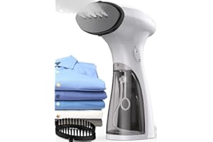 OLAYMEY Clothes Steamer 1600W, Handheld Steamer Clothing 25g Jet Steam Rate for Home Travel, Portable Garment Steamer Iron Removes Wrinkle and Odours with Detachable Water Tank-GY2000