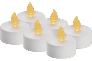 EMOS LED-värmeljus vita, 6 stycken flamlösa ljus med flimmereffekt, dekoration för jul, julgran, allheliga, IP20 inomhus, batteri, varm vit, DCCV11