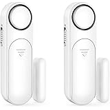 Door Alarm, Secrui Wireless Door Window Contact Sensor 120dB Alarm Sensor 4 Modes Wireless Door Open Sensor Alarm Chime Burgl