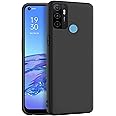 CEDO Oppo A53 / A33 Back Cover | Camera Bump Protection & Ultra Slim | Matte Soft Silicon Shock Proof Rubberised Back Case Cover (Black)