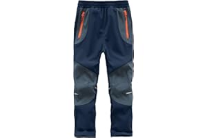 Zzkouine Kinder Softshellhose Schneehose Thermohose Hosen Jungen Mädchen Winterhose Outdoorhose Wanderhose