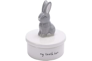 CGB Giftware | Bunny Rabbit Tooth Box | Nursery | Tooth Organiser | Nursery Decor | My First Tooth | GB04519
