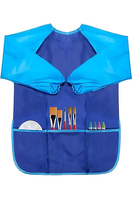 Tablier Imperméable Enfant Réglable - Pour Peinture, Cuisine, Bricolage, Avec Poche, Tailles 3-13 Ans