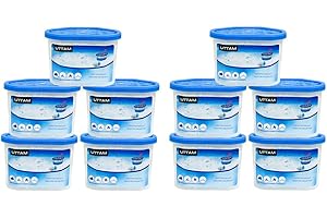 KARAN KING® Dehumidifier Pack of 10 x 500ml Condensation Remover Moisture Absorber Dehumidifiers for Damp, Home, Kitchen, Wardrobe, Bedroom, Caravan, Office, Garage, Bathroom, Basement (Pack of 10)