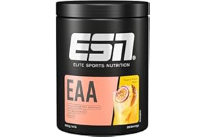 ‎ESN ESN EAA, Tropical Punch, 500 g, feines Amino-Pulver mit 8 essentiellen Aminosäuren, ideale Löslichkeit, vegan, geprüfte Qualität - made in Germany