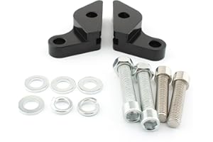 IDENUONA Kit de maillons d'abaissement arrière pour Harley Touring 2008-2023 Road Glide Road King Noir/argenté