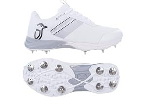 KOOKABURRA KC 2.0 Spike Cricket Shoe - White/Grey - 10