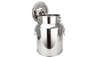 DDZCOZY Bidon à Lait Acier Inoxydable 304 Seau à vin Boîte de Transport de Lait Cruche fourre Tout pour Le Transport de Boissons soupes et sauces 18 l