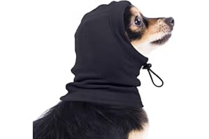 Katzinst Hunde-Schlauchschal für Den Hals, Ohrenschutz Hund, Angstlinderung und Beruhigung von Hundeohren, Haustier-Schlauchschal, Reduziert Lärm, Ohrenhaut Schützen,Grau,S