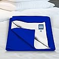 Mee Mee Reusable Water Proof Cotton Bed Protector Sheet/Extra Absorbent Mat/Dry Sheets/Urine Sheet/Dry Mat (70CmX100Cm) (Medium, Royal Blue)