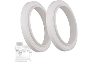 SNAPWORLD-KAFFEE Lot de 2 joints toriques pour porte-filtre de machine à café compatible avec le groupe de percolation Sage Gastroback & Breville (blanc) Ø 65 x 49 x 6,8 mm (avec lèvre de 10 mm)