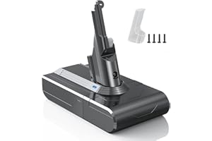 BuTure 6000mAh Batteria Dyson V8, Batteria per Dyson V8 SV10 Absolute Animal Fluffy Motorhead, 21.6V Batteria Dyson V8 avec 4 Vis