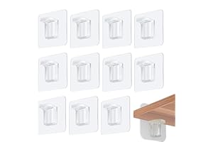 LFBEST 12 par samoprzylepnych wsporników półki, bez wiercenia, samoprzylepne, do mebli, szafek Placard, maksymalne obciążenie 4,5 kg