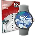atFoliX Schutzfolie kompatibel mit Google Pixel Watch Folie, ultraklare und Flexible FX Displayschutzfolie (3X)
