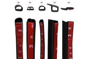 ‎NOXX noxx Autotürdichtung 3M Selbstklebend Große D-Form Universal Gummidichtung 5 Meter | Staubdicht Winddicht Kantenschutz Auto Türdichtung | Schwarz Dichtungsstreifen Kollisionssicher Wasserdicht