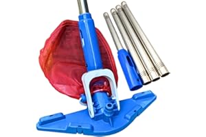 Poolwonder Ace Venturi - Aspirateur de piscine avec barre en acier inoxydable de 2 m et brosses interchangeables - Fabriqué en Autriche