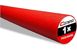 ‎CONIPA Conipa® - 1 Stück Schwimmnudel (160 x 7 cm) für Kinder & Erwachsene OPTIONAL mit 1 x Loch-VERBINDER (Schaumstoff) - Poolnudel Set ab 3-10 Jahre (Made IN Europe) - Pool Wassernudel & Spielzeug