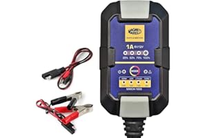 GENERICO Mantenitore batteria moto 6/12V PIOMBO/AGM/GEL/Litio Caricabatterie per Auto e Moto - Compatto MMCH-1000