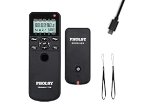 PHOLSY Kabelloser Timer-Fernauslöser mit HDR und Intervalometer Kamera Fernbedienung für Fujifilm GFX50S X-Pro2 X-T2 X-T1 X-T10 X-T20 X-T100 X-E2 X-E3 X-M1 X-A20 X-A5 X-A3 X-A2 X-A10 X100F X100T X70