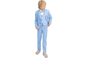 Lilax Boys Formal Suit 5 Piece Outfit Dresswear Suit Set