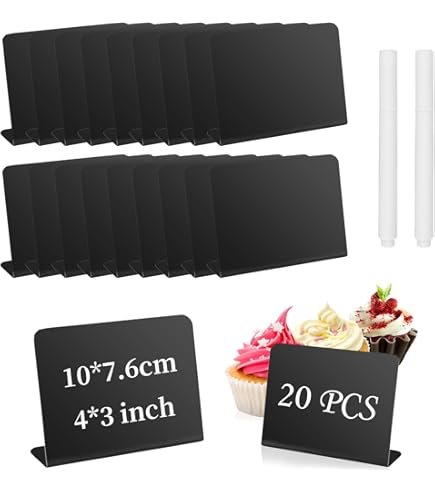 20 Lavagnette Segnaposto Cancellabili - Per Ristoranti, Matrimoni E Eventi Con Penna Included - Foto 2