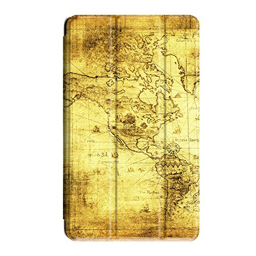 Fintie Samsung Galaxy Tab A 7.0 Hülle – Ultra Schlank Superleicht Ständer Slim Shell Case Cover Schutzhülle Etui Tasche für Samsung GALAXY Tab A 7.0 ZollSM-T280 / SM-T285 Tablet(2016 Version), Weltkarte Antik - 8
