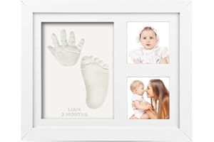 Cozy Inviting Cornice impronta mani e piedi neonati, Kit per impronte dei piedi del bambino, kit per impronte delle mani e dei piedi del bambino, cornici per foto della nursery, kit impronte neonato