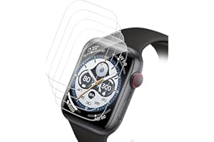 SIMPLY SPEAKERS 4 Stück für Panzerglas für Apple Watch 9/8/7 41mm Schutzfolie, Ultra HD Klar Weich TPU Bildschirmschutz Folie für Apple Watch 9 41mm Schutzglas, Kratzfest Displayfolie für iWatch 8 41mm Displayschutz