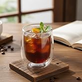 Deconox &Ccedil;ift Cidarlı (Double Wall) Cam Bardak - 250 ml Isıya Dayanıklı Cappuccino, &Ccedil;ay ve Kahve Bardağı - El Yakmayan Modern 