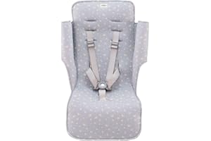 JYOKO KIDS Colchoneta para silla de paseo Compatible con Maclaren Quest, Techno, Triumph, XT, 100% Algodón (Dandelion)