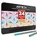 Produktbild ARTEZA Fineliner Stifte | Set mit 24 Feinen Filzstiften | Dünne 0.4mm Spitze | Robuste Metallbox | Ideal zum Skizzieren und Zeichnen