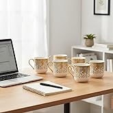 Femora Royal Paisley Gold Tea Cup | Finest Premium for Tea/Coffee/Hot Drinks | Set of 6 | Capacity- 180 ML | (Not Microwave S