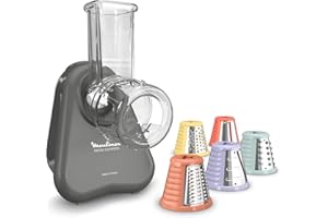Moulinex Fresh Express, Electric Vegetable Cutter, Direct Service, Slice-Slice-Grating-Cutting, Wavy Shape, Grey, DK855HE0