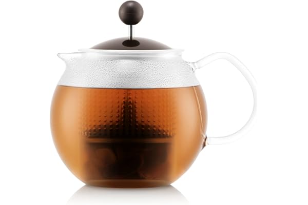 Bodum Assam 1823-538B Tea Press with Glass Handle and Colored Plastic lid, 0.5 l, 17 oz